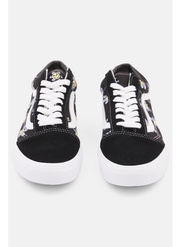 VANS Women Old Skool Lace Up Casual Shoes, Black/White  - Image 3