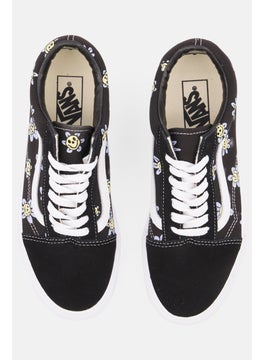 VANS Women Old Skool Lace Up Casual Shoes, Black/White  - Image 4