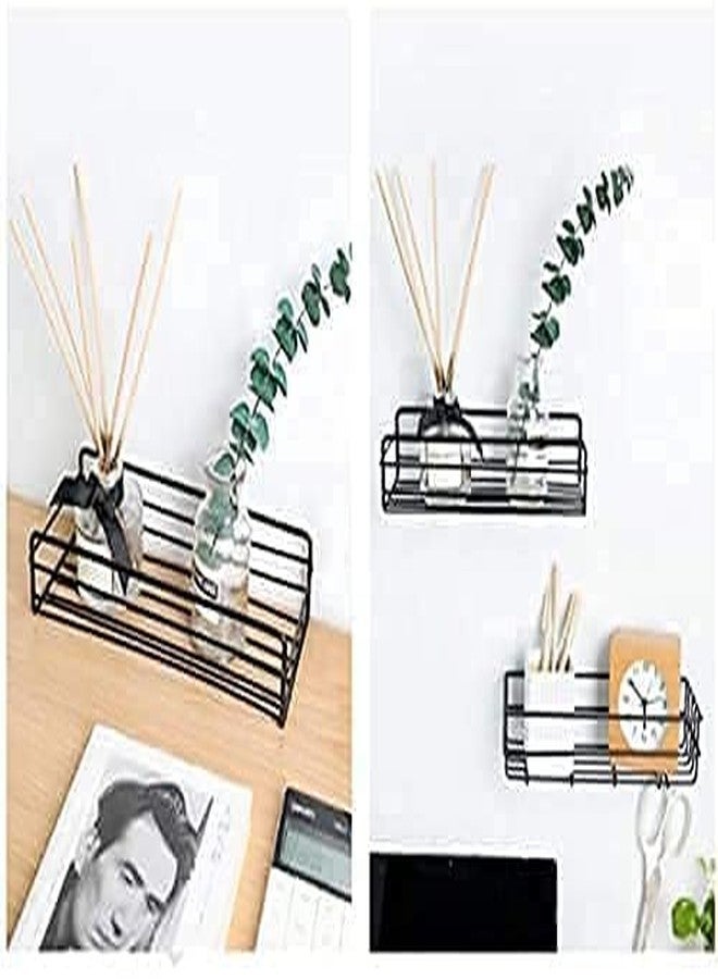FORKLS Multipurpose Wall Mount Metal Bathroom Shelf & Storage Rack | Rust-Resistant Metal Shelf with High-Strength Adhesive Sticker | No-Drill Installation | Space-Saving Organizer for Bathroom & Home - Image 4