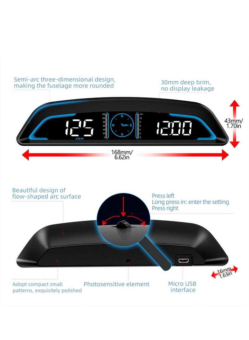 GULFLINK GULFLINK Head Up Display GPS Speed Meter - Image 2