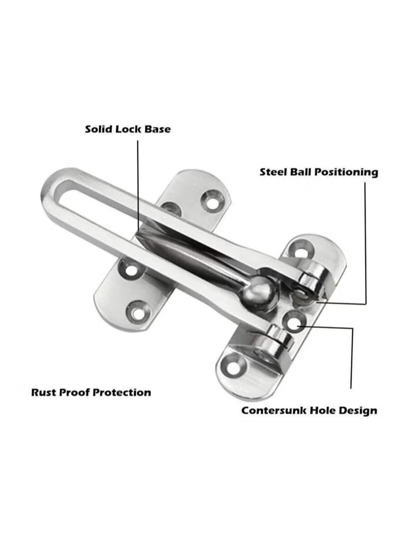 Door Chain Lock, Swing bar Door Lock Bolt, Inner Door Chain Lock, Hotel Door Latch Lock, Latch Guard, Kid Door Lock, Metal Bolt Lock - Image 4