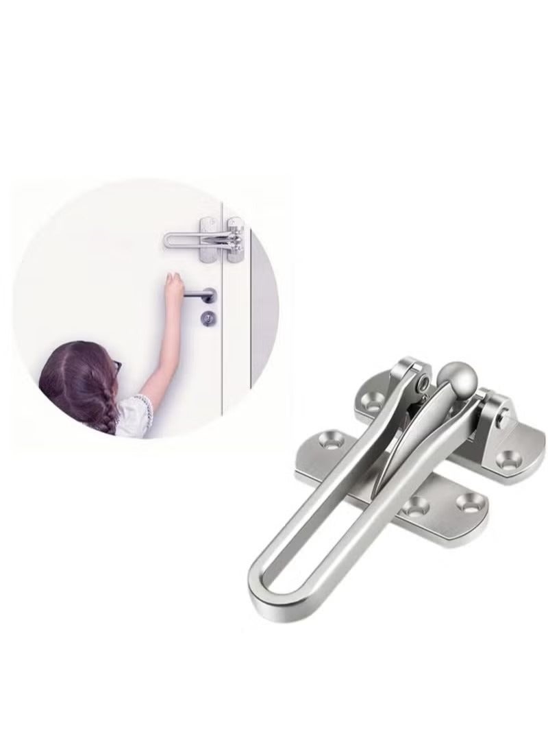 Door Chain Lock, Swing bar Door Lock Bolt, Inner Door Chain Lock, Hotel Door Latch Lock, Latch Guard, Kid Door Lock, Metal Bolt Lock - Image 3