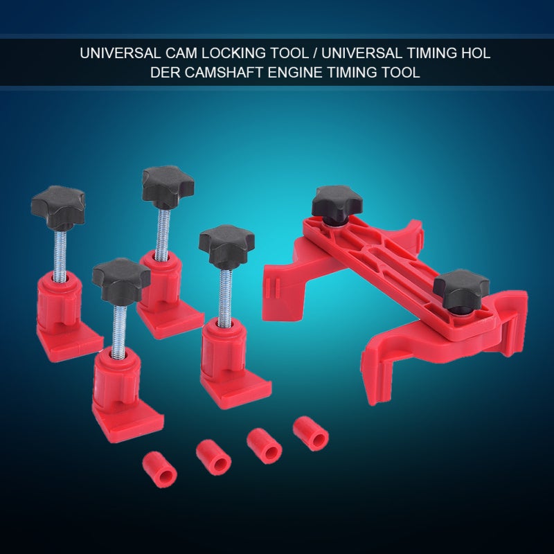 Camshaft Sprocket Locking Tool Universal Dual Cam Clamp - Reduces Repair Time Prevents Engine Damage Engine Timing Tool Kit for Petrol Diesel Dual Camshaft Engine Repair Small Engine Bays - Image 1