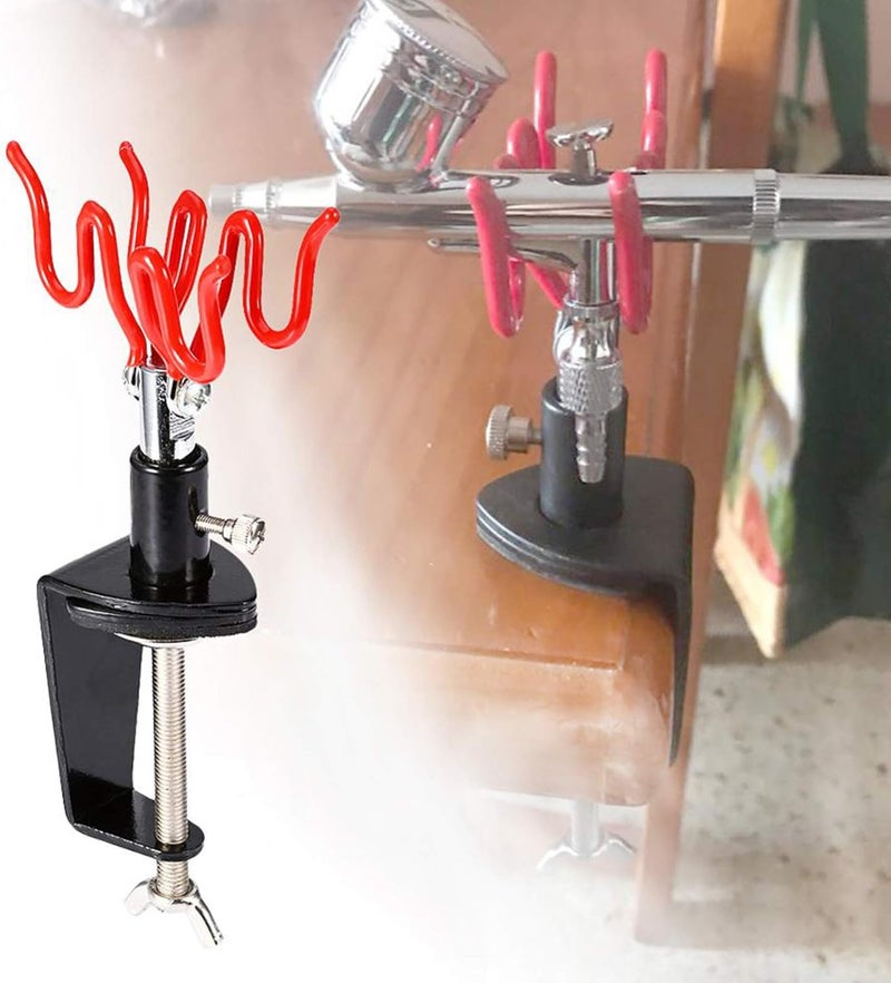 Uouteo Universal Airbrush Clamp Holder Stand Holds up to 2 Airbrush Spray Gun - Image 1