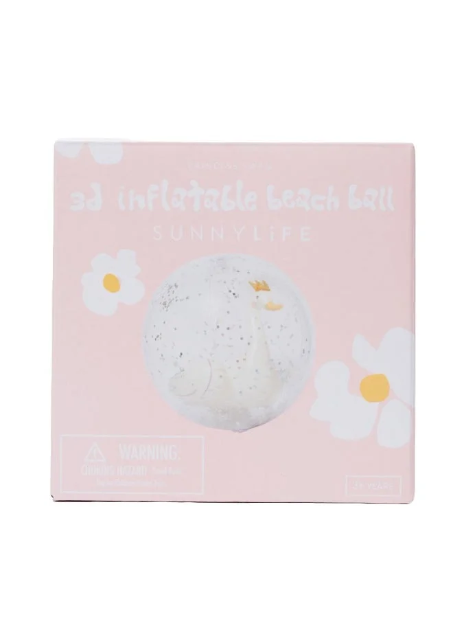 SUNNY LIFE 3D Inflatable Beach Ball Princess Swan Multi