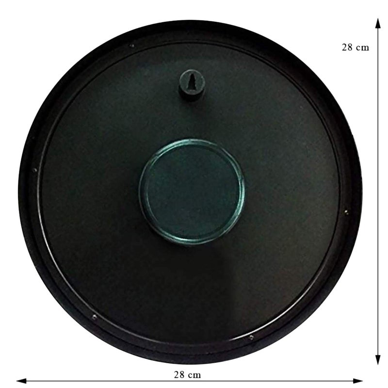IIK COLLECTION Designer Plastic Analogue Round Wall Clock with Glass for Home, Kitchen, Living Room, Bed Room, Office (Multicolour, 28 cm x 28 cm x 6 cm) - Image 4