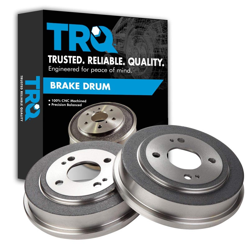 TRQ Rear Brake Drum Pair Set for 19861989 Honda Accord 19922000 Honda Civic 20072008 Honda FIT