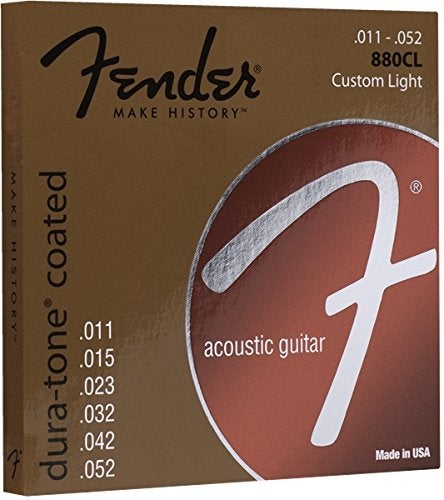 Fender Dura-Tone Coated 80/20 Bronze Acoustic Guitar Strings, 880CL .011-.052 - Image 2