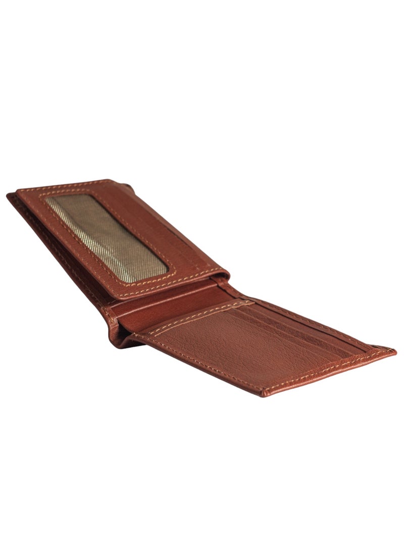 Wallet Men(sa 117) Leather Bifold Mens Wallet For Holder 2 ID Window 14 Card Holders with Box - Image 3