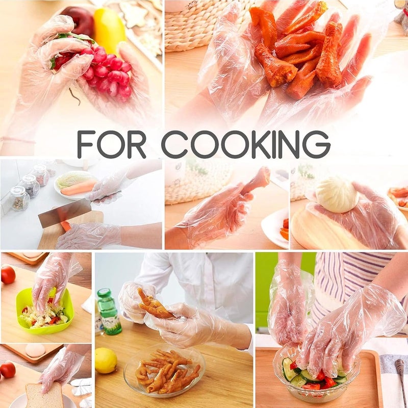 ToolHouse 200PCS Disposable Gloves, Disposable Food Gloves for Everyday Use, Suitable for Cleaning, Cooking, Food Handling, Salon and Crafts - Image 4