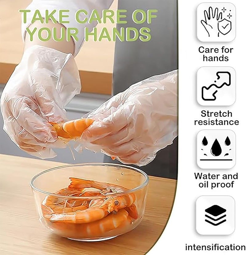 ToolHouse 200PCS Disposable Gloves, Disposable Food Gloves for Everyday Use, Suitable for Cleaning, Cooking, Food Handling, Salon and Crafts - Image 2