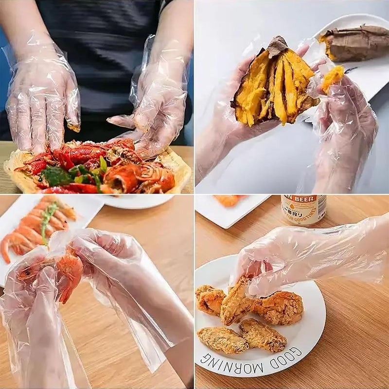ToolHouse 200PCS Disposable Gloves, Disposable Food Gloves for Everyday Use, Suitable for Cleaning, Cooking, Food Handling, Salon and Crafts - Image 5