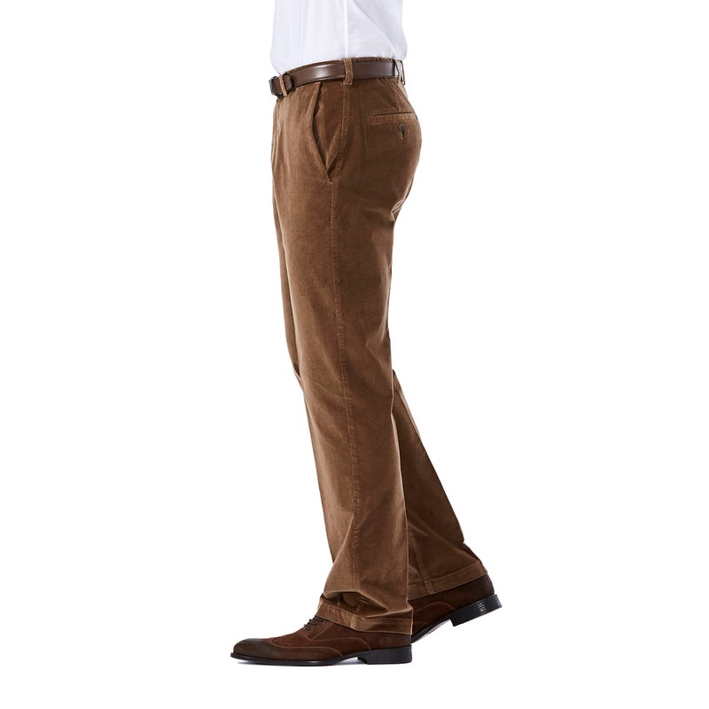 Haggar Menâ€™s Premium Stretch Corduroy Classic Fit Pant Camel 32W x 32L - Image 2