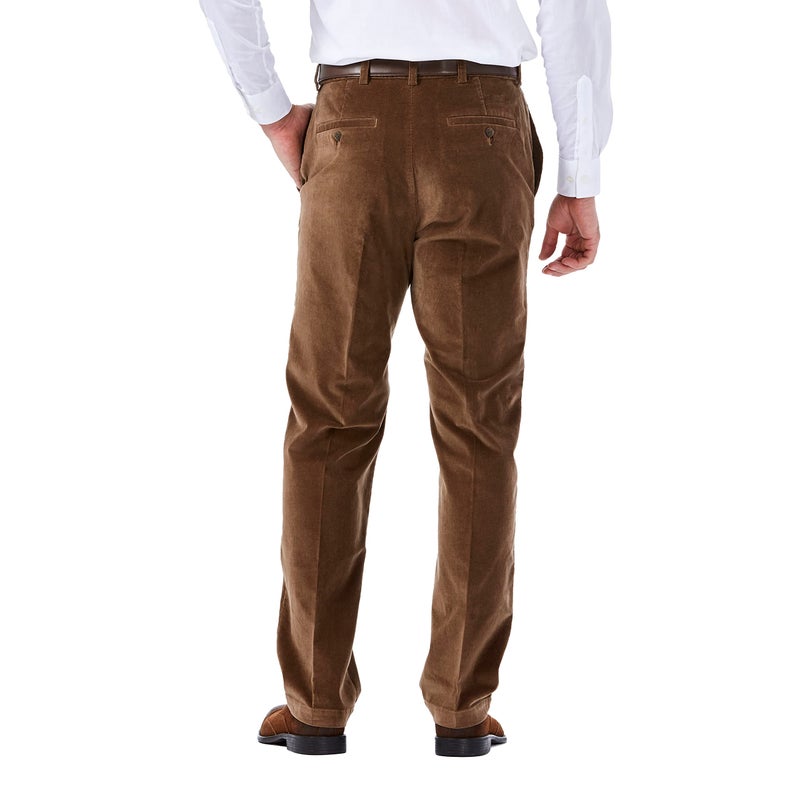 Haggar Menâ€™s Premium Stretch Corduroy Classic Fit Pant Camel 32W x 32L - Image 3