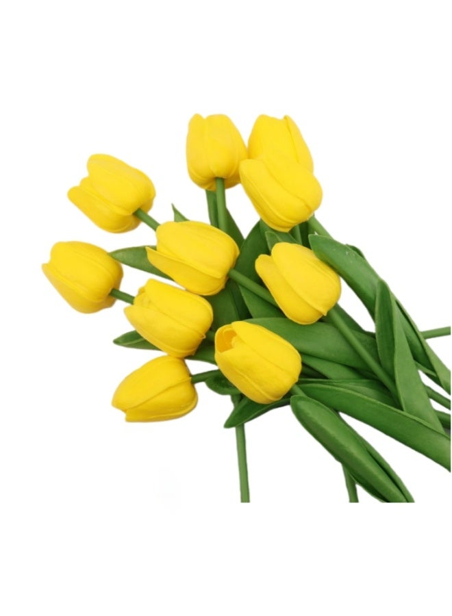 12pcs Artificial Flower Latex Luxury Tulip Bouquet Real Touch Artificial Flowers, Suitable for Wedding, Home Room, Hotel, Event, Valentine's Day, Party, Home Decoration, New Year Gift. - Image 2