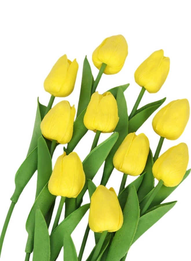 12pcs Artificial Flower Latex Luxury Tulip Bouquet Real Touch Artificial Flowers, Suitable for Wedding, Home Room, Hotel, Event, Valentine's Day, Party, Home Decoration, New Year Gift. - Image 1