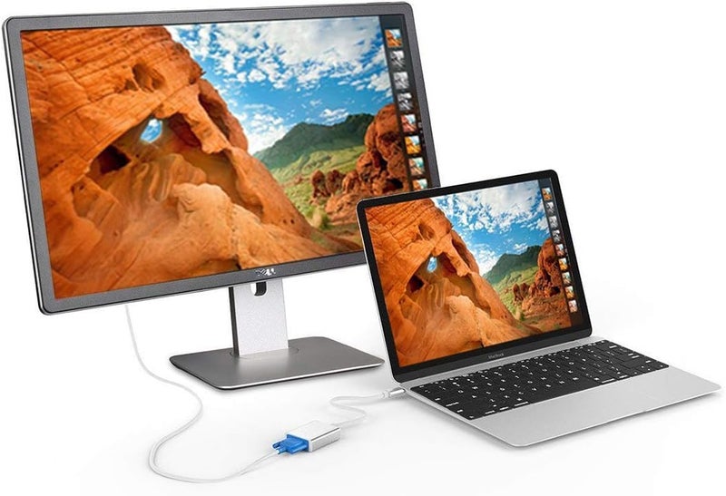 MX USB-C to VGA Adapter Type C Male to VGA Female Converter with Built-in Chip – Full HD 1080p Display Dongle for MacBook, iPad, Dell, HP, Samsung, Chromebook – Compact Travel Ready - Image 3