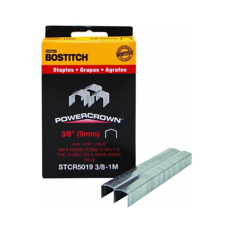 Bostitch مسامير بوسيتش باور كراون 3/8 بوصة طول × 7/16 بوصة عرض من الصلب عريضة التاج 18 قياس 1000 عبوة - Image 4