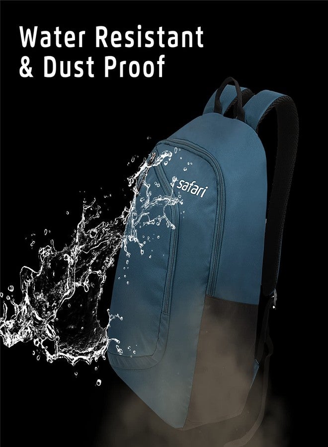 Safari Hexa 21 Ltrs Small Standard 3 Compartment Backpack | Water Resistant- Blue - Image 4