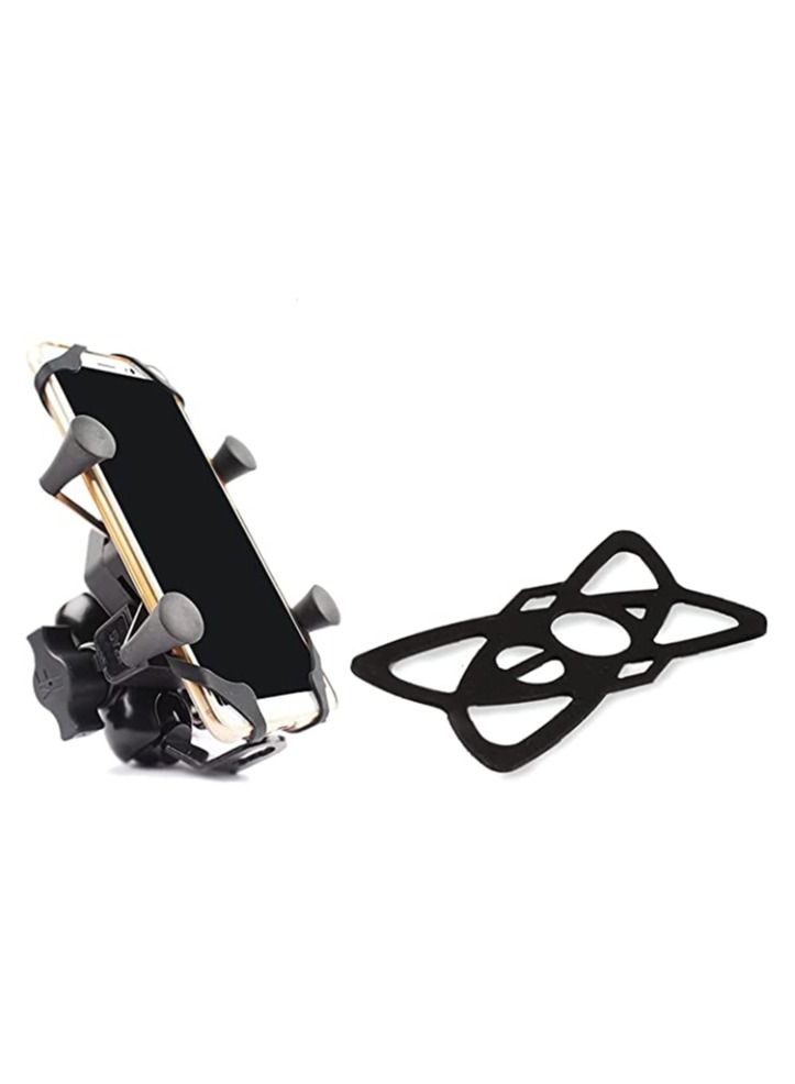 Generic Universal Motorcycle Smartphone Mount Holder with USB Charger 360° Rotation | Universal Smartphone Motorcycle Mount Mobile Bike Phone Holder | Motorbike... - Image 4