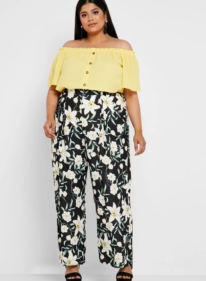 dp curve Lily Print Palazzo Pants