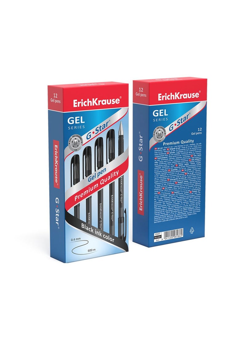 ErichKrause Gel ink pen G-Star StickGrip Original 0.5, ink color black (box 12 pcs.)  - Image 3