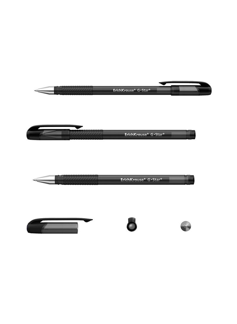 ErichKrause Gel ink pen G-Star StickGrip Original 0.5, ink color black (box 12 pcs.)  - Image 2