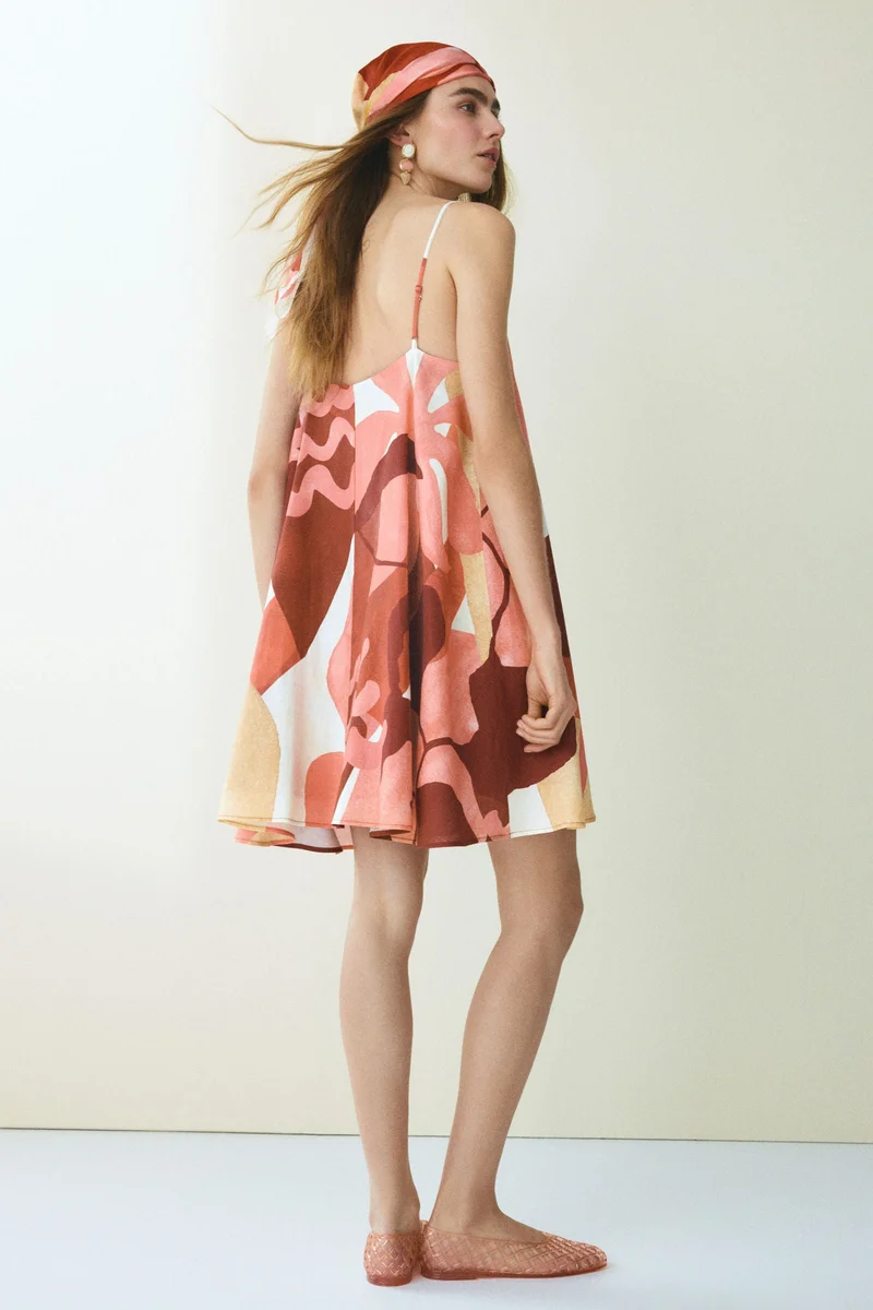 H&M Linen-blend mini dress