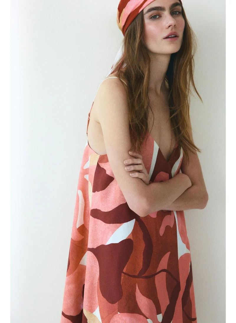 H&M Linen-blend mini dress