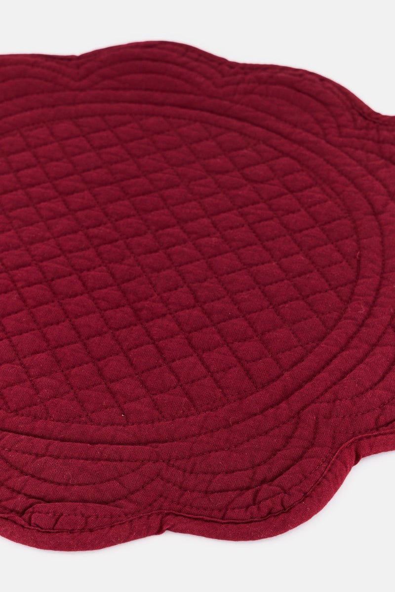 Muy Mucho Textured Padded Placemat, Maroon - Image 3