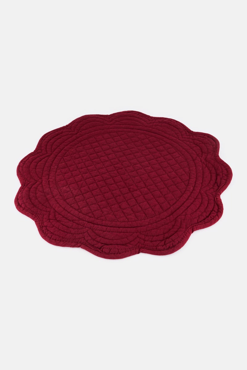 Muy Mucho Textured Padded Placemat, Maroon - Image 2