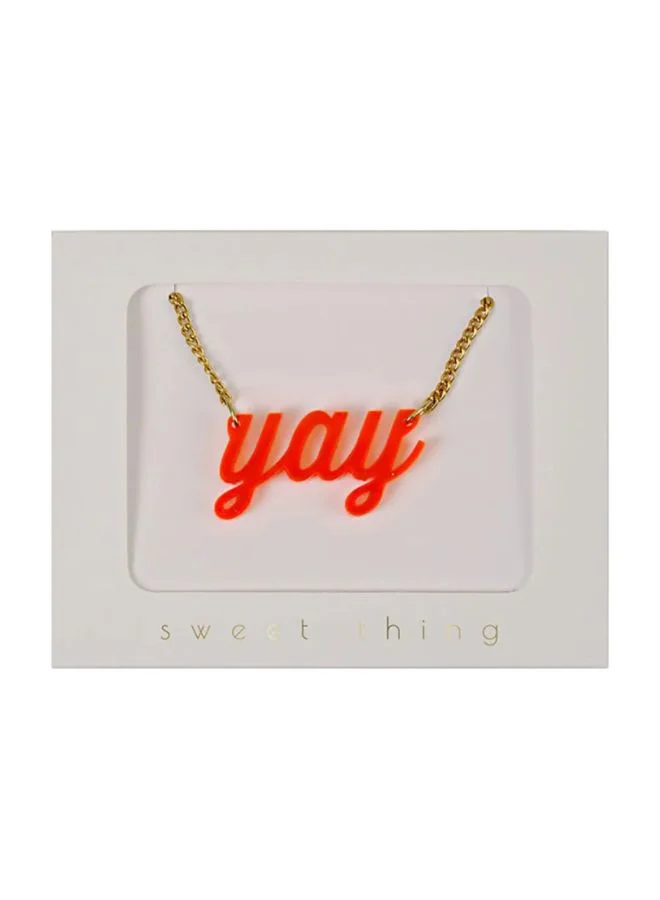 Meri Meri Orange Yay Necklace