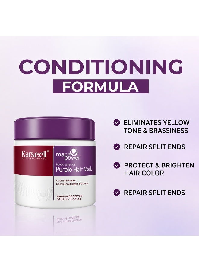 Karseell Maca Power Purple Hair Mask 500ml - Image 5