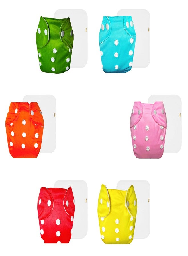 حفاضات دمبلدو لايت القماشية مع حشوة قطنية (عبوة من 6) | ملائمة تمامًا | مانعة للتسرب | سهلة التنظيف | تغيير حفاضات بدون قلق | من 3 أشهر إلى سنتين | للجنسين - Image 1