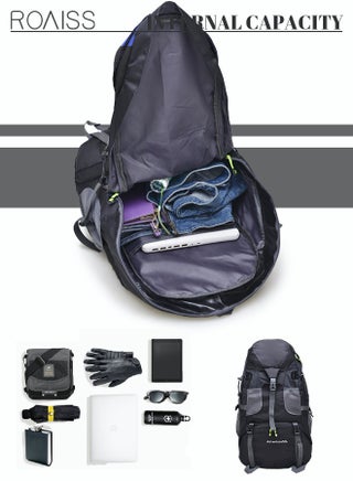 Unisex Outdoor Backpack 50l Capacity Multifunction Long-Distance Travel Bag for Men and Women Multi-pocket Water-Resistant Oxford Shockproof Decompression for Camping Hiking Climbing Sports Travel Black - view 5