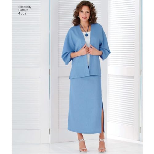 Simplicity نمط خياطة سهل 4552 تنورة، بنطلون، فستان، وشال بحجم كبير للنساء من كارين ز، الأحجام AA (10-18)  - Image 2