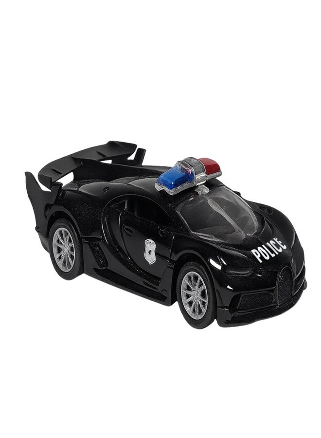 SPEEDYZ Metal Diecast Pull Back Police Car Toy for Kids | Black Friction Powered Police Vehicle | Premium Metal Toy Car for Boys & Girls | Durable Diecast Model Car | Collectible Toy Car for Kids - Image 1