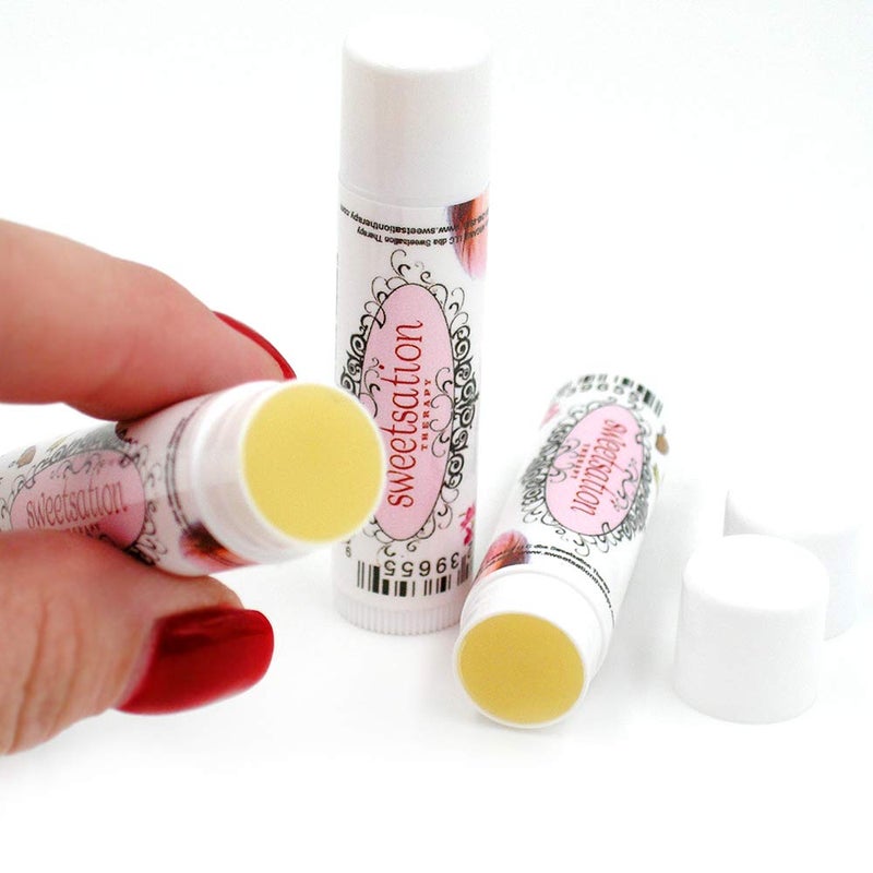 Sweetsation Therapy ChocoSmooch Organic Baby Kids Lip & Face Balm for Dry Cracked Irritated Skin with Argan, Calendula, Avocado & Sea Buckthorn, Set of 3. Skin Soothing, Comforting, Protecting. - Image 4