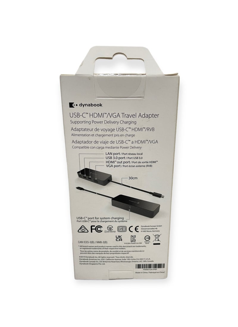 dynabook - محول سفر Dynabook العالمي USB-C مع دعم الشحن باور ديليفري - Image 1