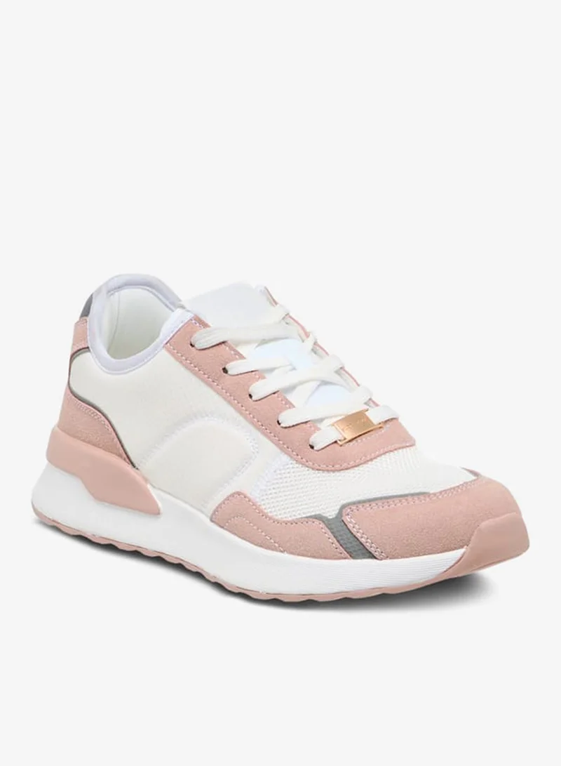 Flora Bella By Shoexpress Women's Colourblock Sneakers with Lace-Up Closure