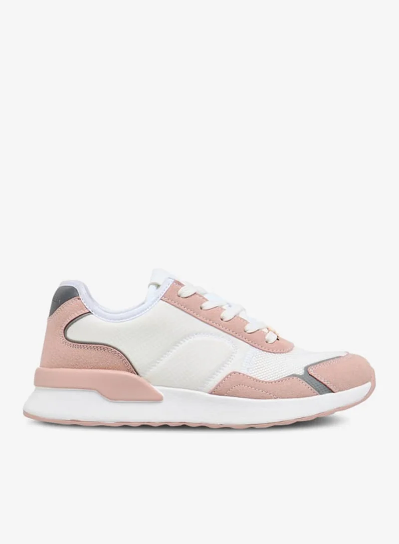 Flora Bella By Shoexpress Women's Colourblock Sneakers with Lace-Up Closure