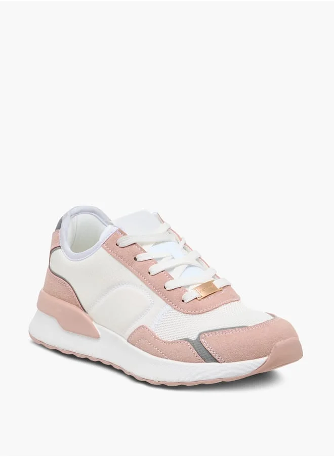 Flora Bella By Shoexpress Women's Colourblock Sneakers with Lace-Up Closure