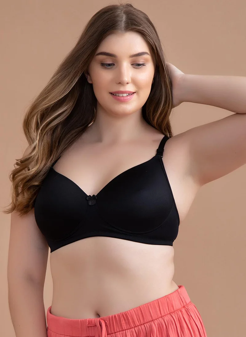 Clovia Clovia Padded Non-Wired Full Cup Multiway T-shirt Bra in Black