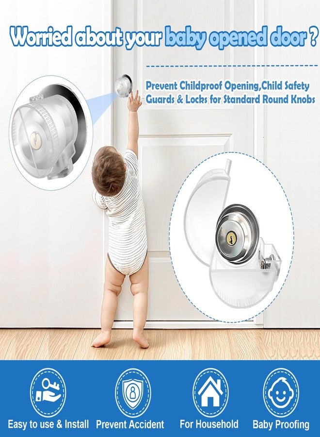PILISPARK Door Knob Safety Self-locking Cover for Kids, 1 Pack,Prevent Childproof Opening,Easy Install&Use,Child Safety Guards & Locks for Standard Round Knobs - Image 2