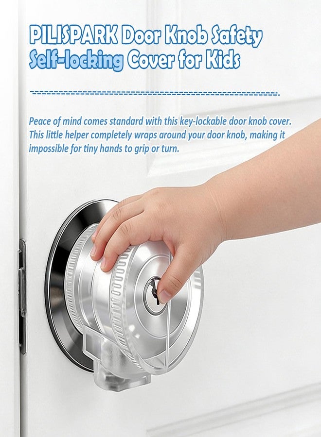 PILISPARK Door Knob Safety Self-locking Cover for Kids, 1 Pack,Prevent Childproof Opening,Easy Install&Use,Child Safety Guards & Locks for Standard Round Knobs - Image 5