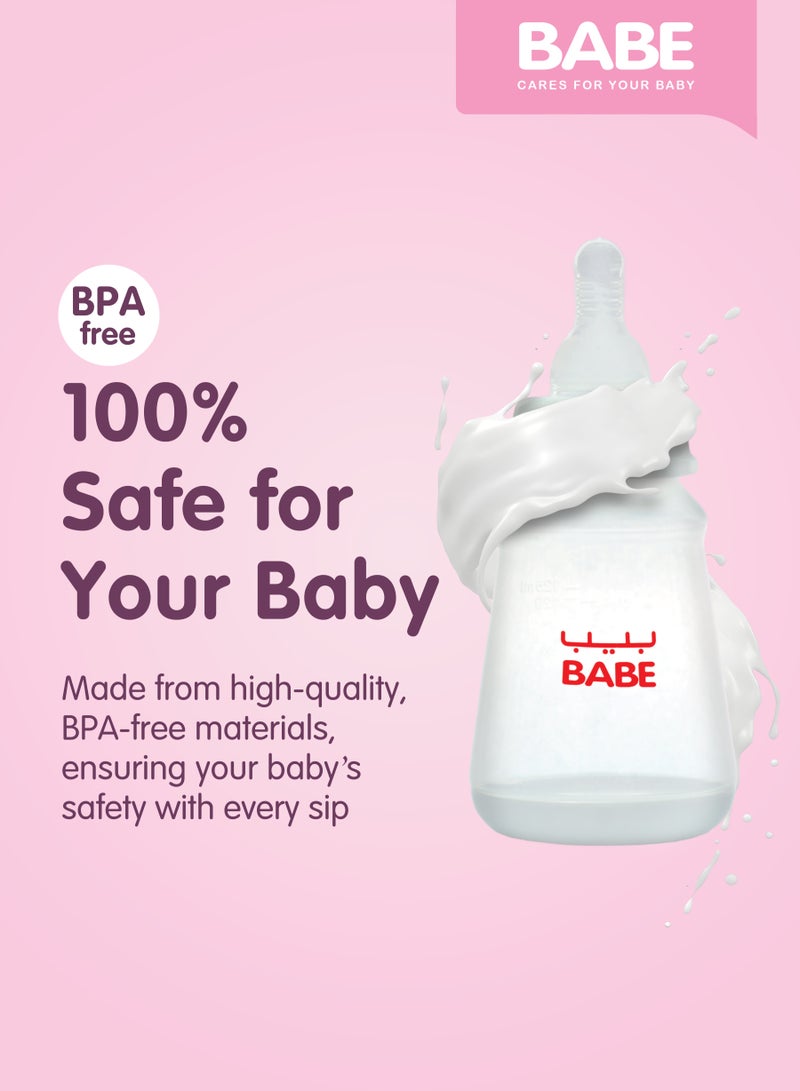 بابي زجاجة رضاعة للأطفال من بيب - 125 مل | آمنة ومريحة لحديثي الولادة 4 أوقية - Image 4