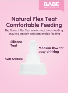 Babe Baby Feeding Bottle - 125ml | Safe & Comfortable for Newborns 4 oz - pzsku/Z1AF9A78B9CEB3ED14B6BZ/45/1741074947/4196de8a-343c-4777-be6b-edd9d7cf1284