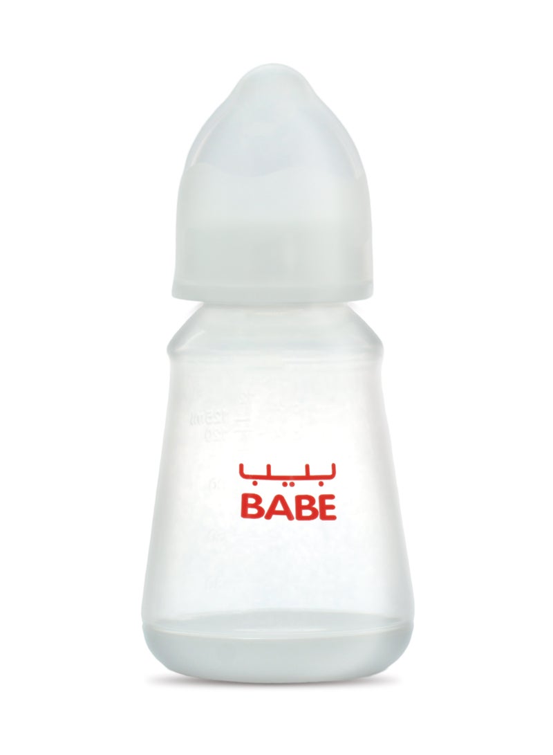 بابي زجاجة رضاعة للأطفال من بيب - 125 مل | آمنة ومريحة لحديثي الولادة 4 أوقية - Image 1