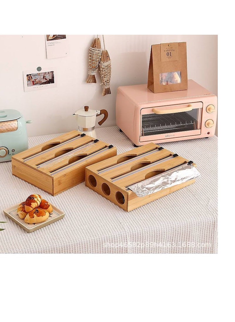 Generic Triple Foil Holder – A Chic Wooden Touch for Your Kitchen W  - Image 4