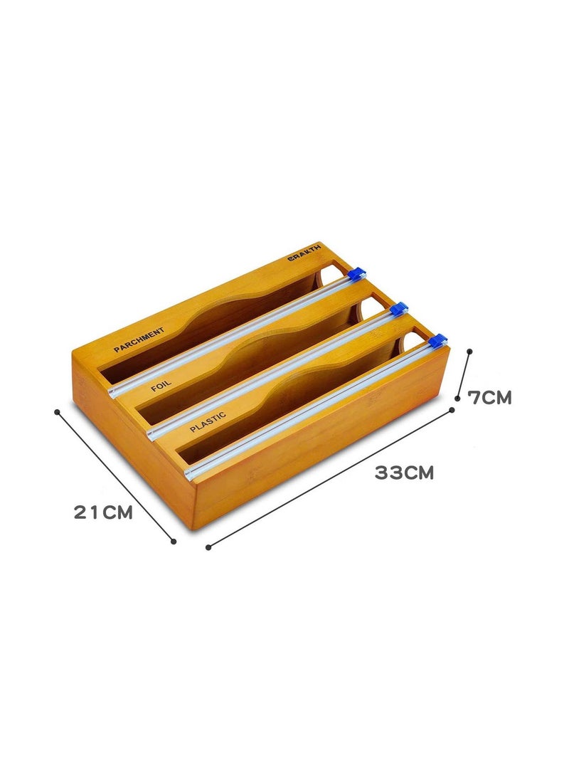 Generic Triple Foil Holder – A Chic Wooden Touch for Your Kitchen W  - Image 5